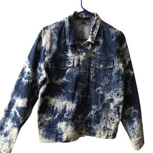 Blue Tie-Dye Denim Jacket 🦋
